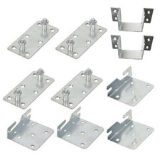 Heavy Duty Bed Brackets Fittings Connectors Centre Support Cubes Hook Hinge Set