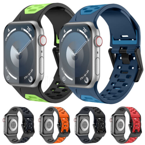 Silikon Sport Armband Für Apple Watch Ultra 2 49mm Serie 9 8 7 6 5 4 3 2 1 SE - Bild 1 von 34