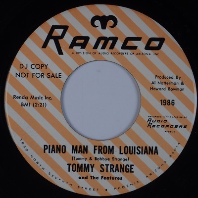 TOMMY STRANGE: Piano Man from Louisiana RAMCO Rockabilly Promo 45 HEAR
