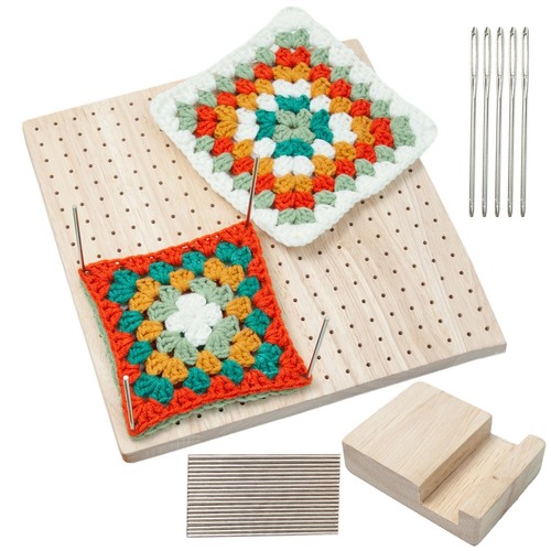 2024 Crochet Blocking Board with 25 Rod Pins for Knitting and Crocheting Tool AU - Picture 12 of 23