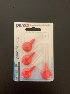 12pck-1073, Paro flexi grip, xxx-fine, red, 1.9mm, 4 pcs, interdental brush