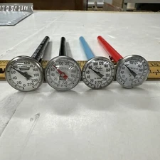 4 TAYLOR / Universal +++ Mechanical Food Service Stem Thermometers:  0° to 220°F