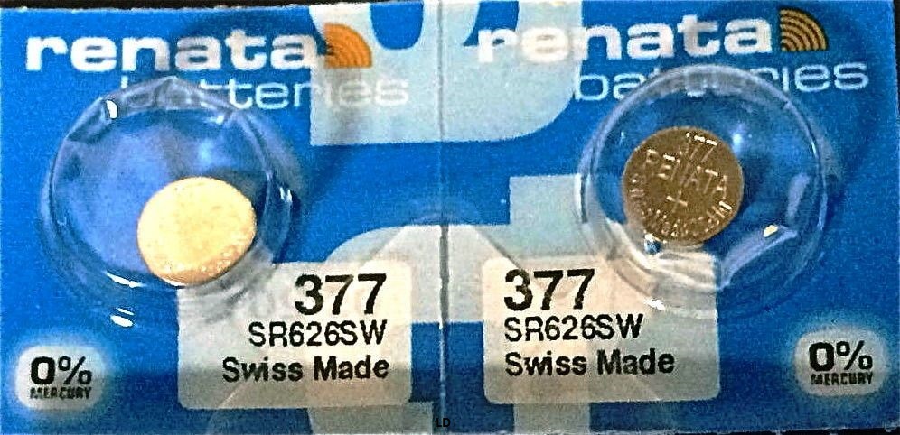 377 RENATA SR626SW SR626W WATCH BATTERIES (2 piece) New Authorized Seller