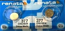 377 RENATA SR626SW SR626W WATCH BATTERIES (2 piece) New Authorized Seller