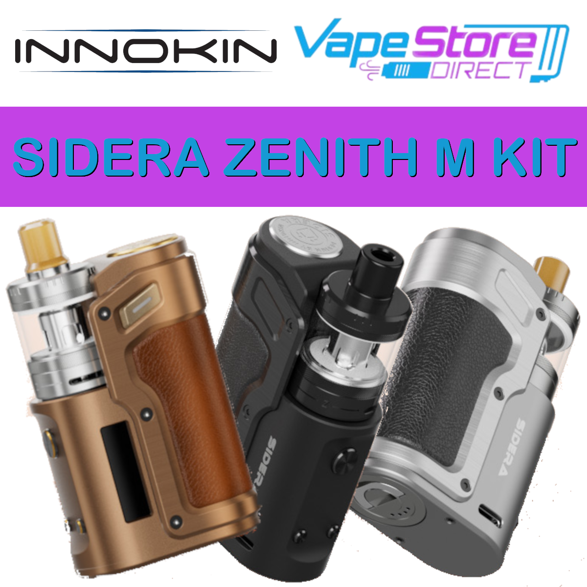 Innokin | SIDERA Kit | 60W | DNA60C | Zenith M Tank (BATTERY NOT INCLUDED)  | eBay UK