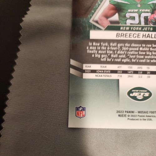 2022 Mosaic Breece Hall White Mosaic/25 🔥Rookie Card 🔥 - Picture 6 of 11