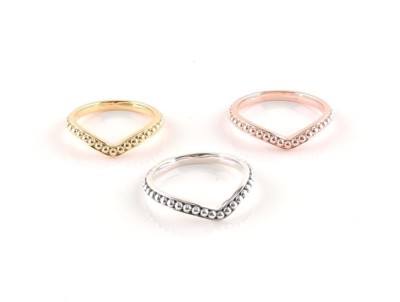 Sterling Silver Textured Chevron Ring - Free Gift Packaging