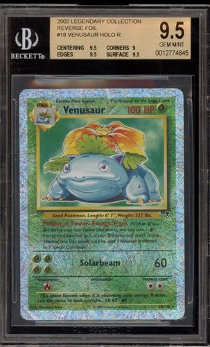 Pokemon Venusaur Legendary Coll. Reverse Holo Rare #18 BGS 9.5