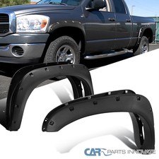 Rugged Textured Pocket Fender Flares Fits 2002-2008 Ram 1500 03-09 Ram 2500 3500
