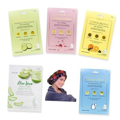 Face Mask Gift Set - 6 Items - Incldues Cala Collagen, Cucumber, Aloe Vera,