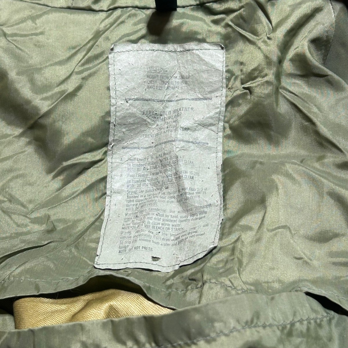 US Army Woodland Cam Cold Weather Parka Jacket Tennessee Apparel
