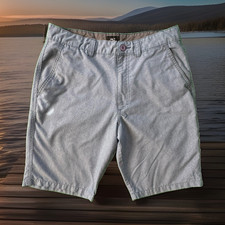 O'Neill Men's Blue Hybrid Chino Shorts 32 Standard Fit Flat Front Pockets H2O