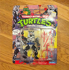 Playmates TMNT Chrome Dome Action Figure 1991 Boxed w/ Sai Sword Belt