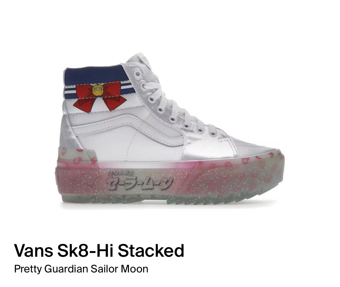 Sailor Moon x Vans Sk8- Stacked High Pretty Guardian - Silver for 