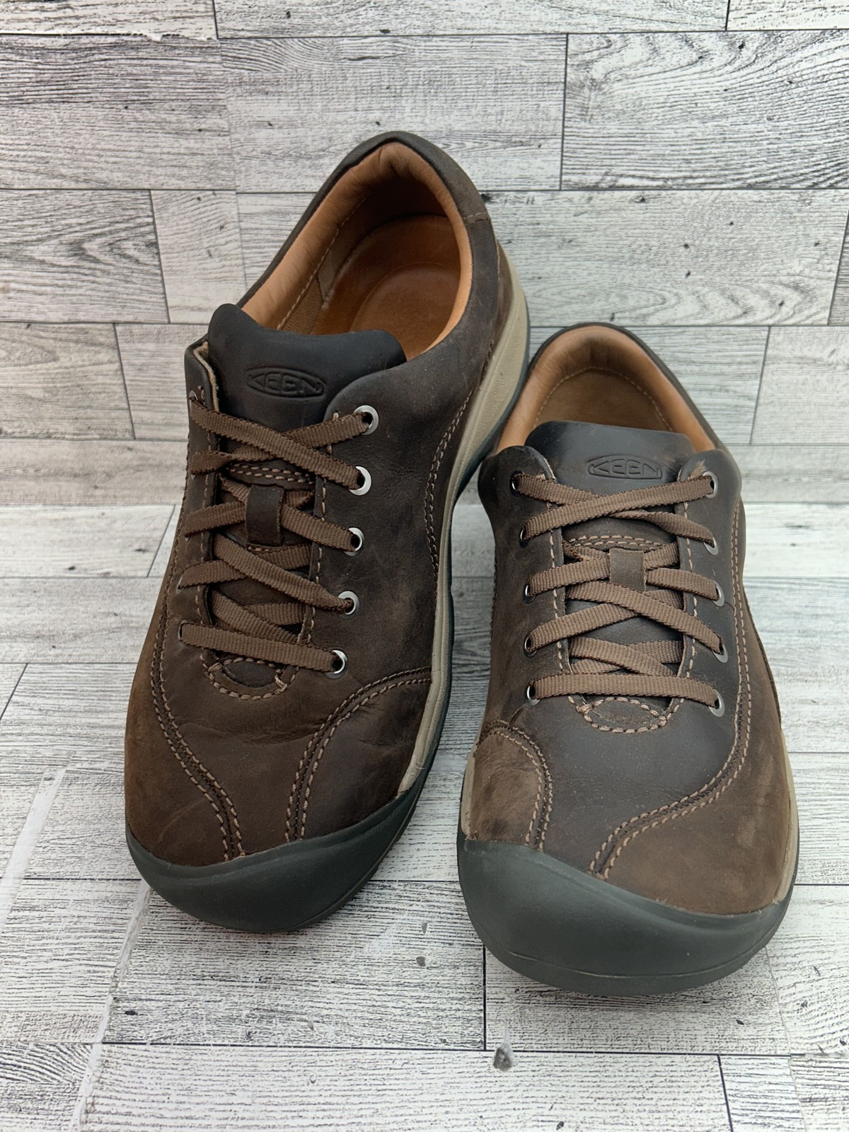 Scarpe Keen Austin donna taglia 8 5 pelle marrone casual stringate comode da passeggio