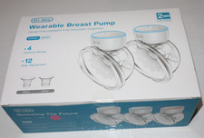 NEW DR. ISLA WEARABLE ELECTRIC BREAST PUMP 2   WHITE PINK   NEW -
