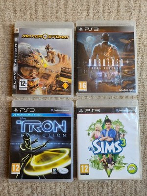 PS3 Spielepaket 4 Spiele Sims 3 MotorStorm Tron Murdered Soul Suspect getestet