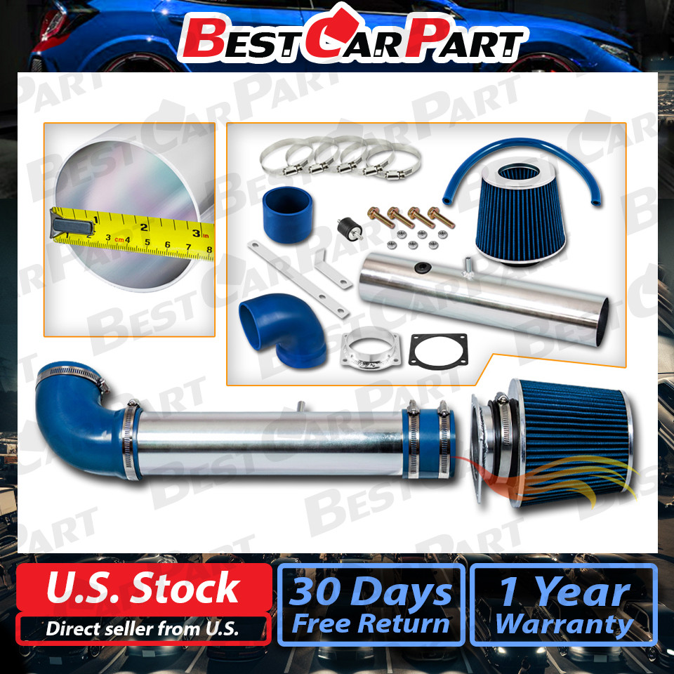 BCP BLUE 97-03 Ford F150 4.2L V6 Short Ram Air Intake Induction Kit + Filter