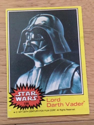 1977 Topps Star Wars #196 Lord Darth Vader — Raw