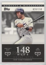 2007 Topps Moments & Milestones /150 Derek Jeter (1996 AL ROY 183 Hits) HOF r7d