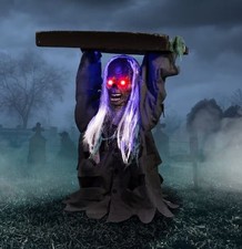 2.5 FT ANIMATED TOMBSTONE LIFTER HALLOWEEN ANIMATRONIC PROP