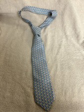 Vineyard Vines Necktie Light Blue Colorful Easter Eggs Print Imported Silk