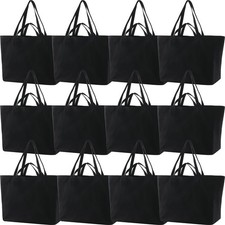 Large Sturdy Canvas Tote Bag -27" X 16" X 8" Extra Big Largest Grocery Shopping