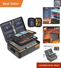 5200 F Fireproof Document Organizer with Lock Fireproof  Waterproof File Org...