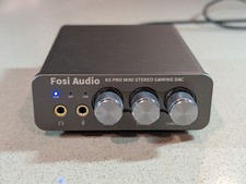Fosi Audio K5 Pro Gaming DAC Headphone Amp Used Excellent w/Box Accessories