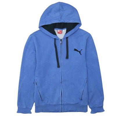Hoodie Herren UK Größe M Puma Blau Full Zip
