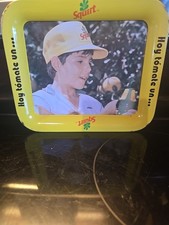 Vintage Squirt 7" X 8"  Steel Drink Tray -  Good Condition "Hoy tomate un"
