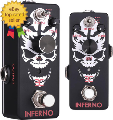 Inferno Death Metal Distortion Guitar Pedal  High  Gain Electric Guitar