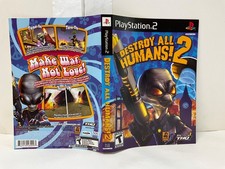 Slip Case Artwork Only Destroy All Humans part 2 PS2 Playstation 2 Sleeve OEM
