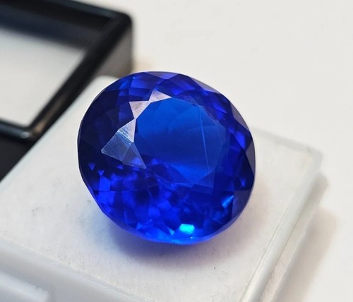 Royal Blue Sapphire Natural Round Cut 23+ Ct Loose EGL Certified Gemstone - Picture 5 of 10