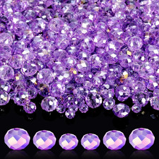 WILLBOND 600 Pcs Crystal Glass Beads for Jewelry Making Bulk Suncatcher Faceted
