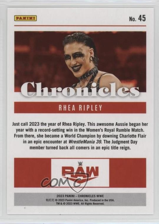 2023 Panini Chronicles WWE Blue /99 Rhea Ripley #45 | eBay