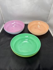 VTG Tupperware Cereal Bowls #155 Pastel Colors Lot of 6 USA Made Retro