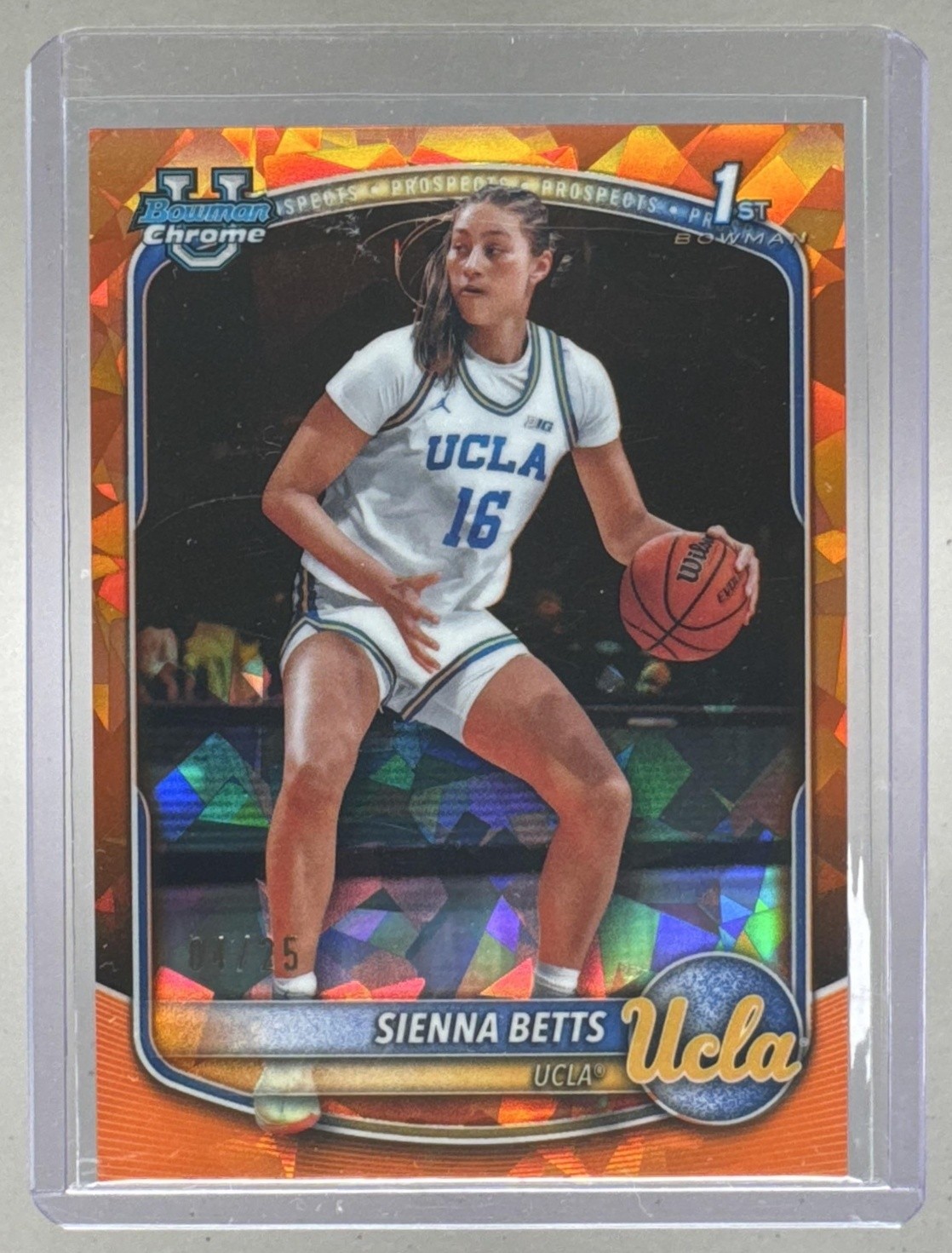 Sienna Betts 2025 Bowman Chrome Sapphire #BCP-13 Orange Refractor 1st RC 4/25