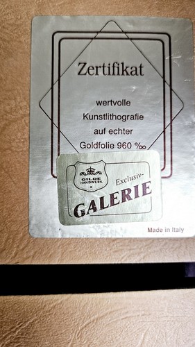 Kunstlithographie auf echter Goldfolie 960% aus Italien - Bild 8 von 8