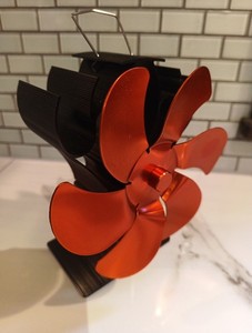 Wood Stove Fan, 6-Blade Fireplace Fan for Wood Burning Stove, Heat Powered fan