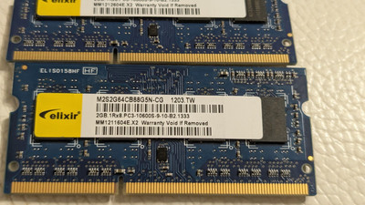 Elixir M2S2G64CB88G5N-CG (2 x 2GB) 4GB PC3 10600S DDR SO-DIMM