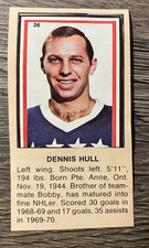 1972-73 EDDIE SARGENT NHLPA HOCKEY PLAYER  STICKER #36 = DENNIS HULL, CHICAGO