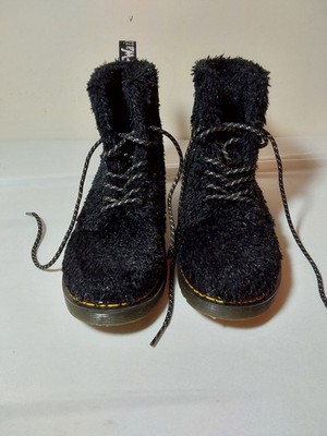 Dr. Martens 1460 Pascal Faux Shearling Black Boots -  Lux Borg Girls  size 4