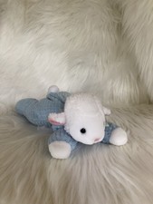 Vintage Eden Blue Terry Waffle Weave Thermal Plush 11" Floppy Lamb Lovey