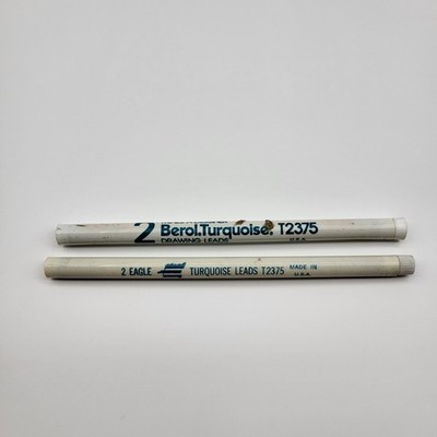 Vintage Berol Turquoise Eagle T2375 Drawing Leads 2 partial tubes