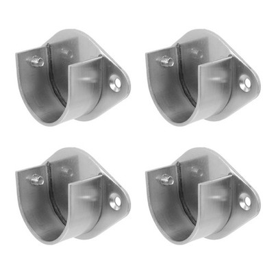 4 PCS Clothes Rail Bracket Closet Rod Flange Brackets Hanger Support