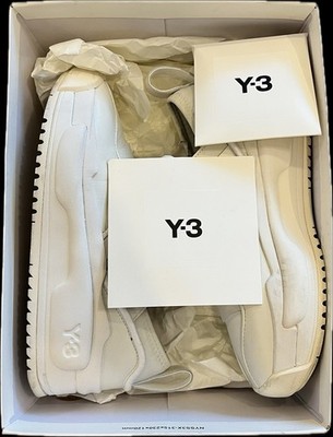 Y-3 Rivalry Men's Low Top Leather Lace-Up Sneakers Off White FZ6396 2023