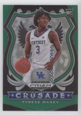 2020-21 Panini Prizm Draft Picks Crusade Green Prizm Tyrese Maxey #94 0c2