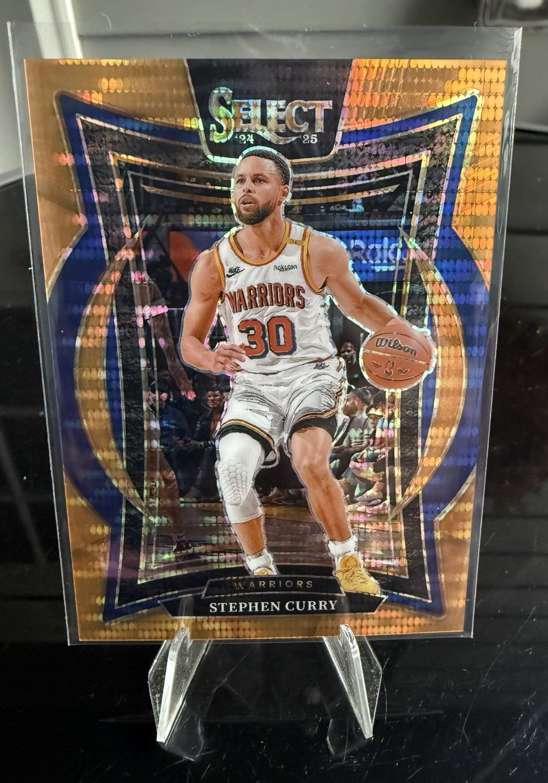 2024-25 Panini Select Concourse Steph Curry #7 Orange Pulsar Prizm /18 Warriors