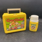 Vintage (1978) Garfield Plastic Lunch Box with Matching Thermos Good Condition